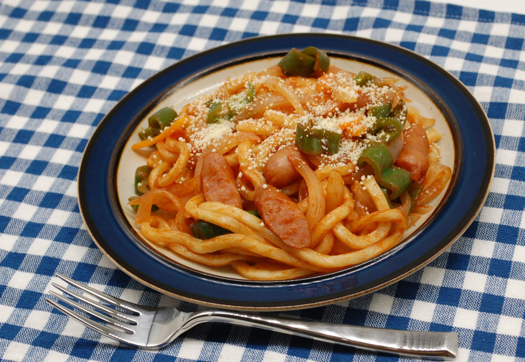 レンジで簡単！ナポリタンうどん