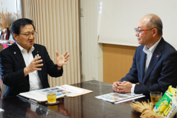 江別市三好市長と対談をしました。