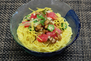 まぐろと納豆のネバネバ涼麺